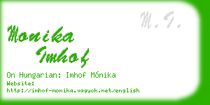 monika imhof business card