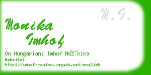 monika imhof business card